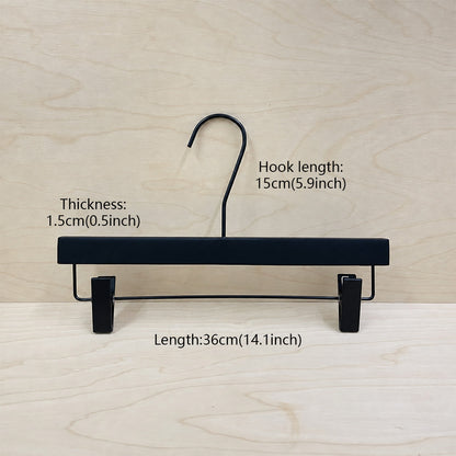 Custom Matte Black Wooden Hangers with Logo | Solid Wood Wholesale