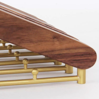 Solid Black Walnut Wood Hangers with Pure Brass Hooks for Suits & Coats