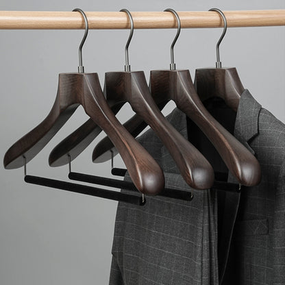 Brown Premium Wide Shoulder Suit Hanger Luxury Men's Coat Display | thegarmenthanger