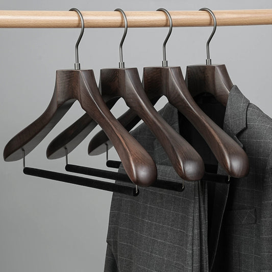 Brown Premium Wide Shoulder Suit Hanger Luxury Men's Coat Display | thegarmenthanger