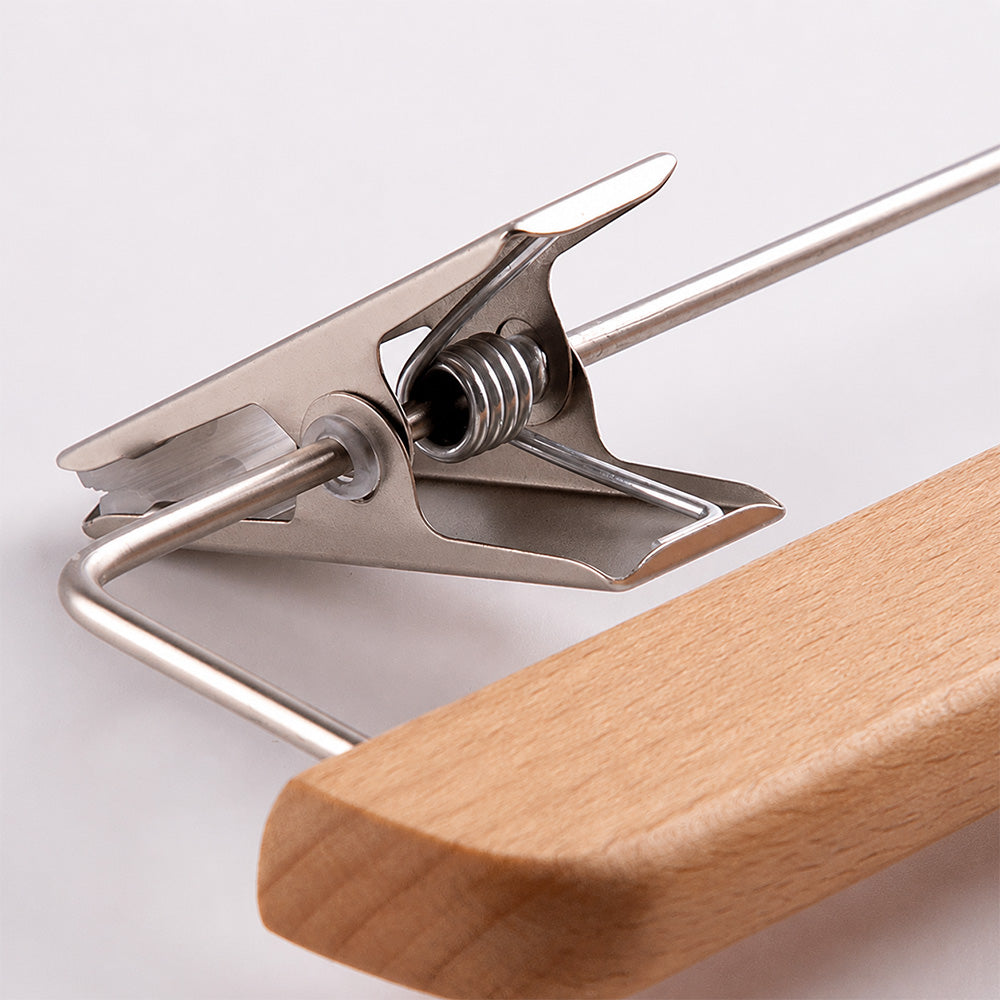Premium Beech Wood Clothes & Trouser Hangers | Custom OEM/ODM | Low MOQ from 50pcs