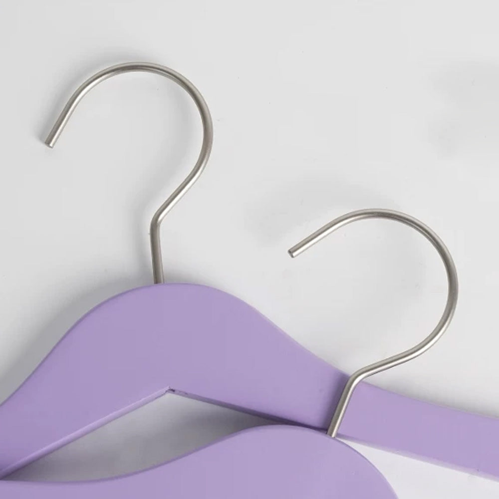 Colored Kids Wooden Hangers with 360° Swivel Hooks | Solid Beech Wood