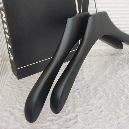 Black Wooden Kids Hangers & Pant Hangers with Adjustable Clips | Custom Logo