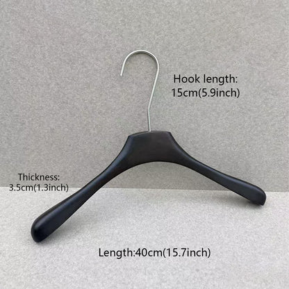 Custom Logo Rubber Wood Hangers with Pants Clips for Boutiques