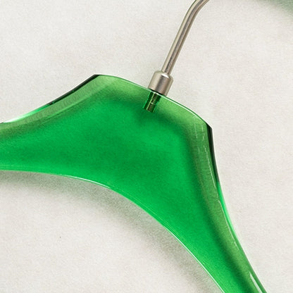 Custom Green Acrylic Hangers with Logo | Wholesale Clothing Hangers