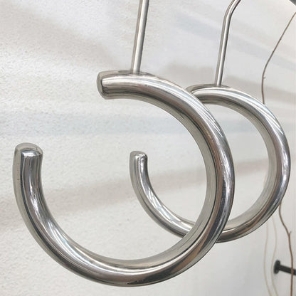 Stainless Steel C-Ring Scarf & Belt Hanger for Closet and Retail Display