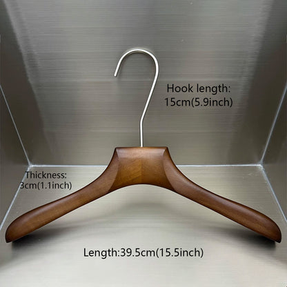 Walnut Beech Wood Hangers Wholesale – Suit & Pants Hangers with Clips