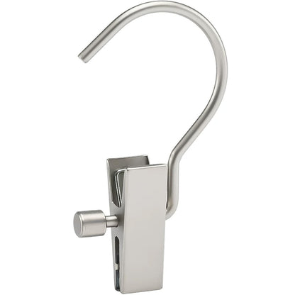 Metal Hanging Clips with Swivel Hooks, 20-Pack – Non-Slip Padded Grip