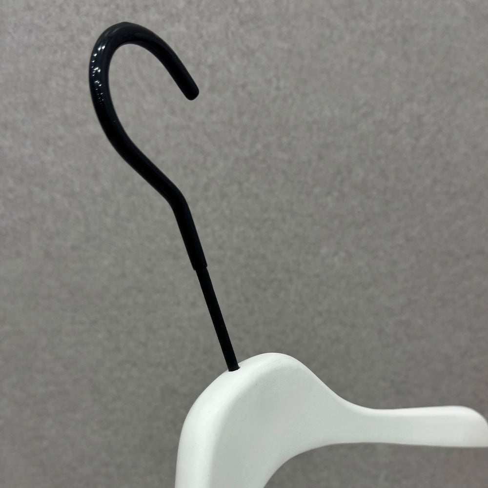 Cream White Wooden Hangers for Women & Adjustable Pants Hangers
