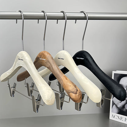 Wholesale Resin Clothes Hangers with Custom Logo and Adjustable Clips