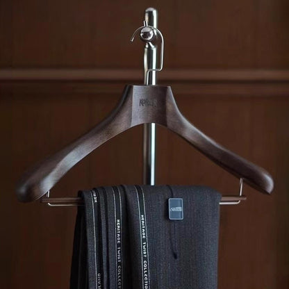 Luxury Wood Suit Hanger Wide Shoulder Thick Vintage Men's Coat Hanger TheGarmentHanger