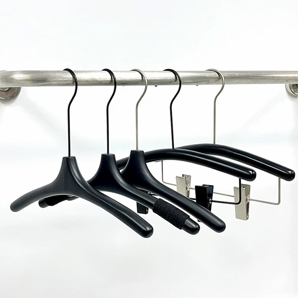 Custom Black Wooden Kids Hangers | Non-Slip Wholesale Hangers