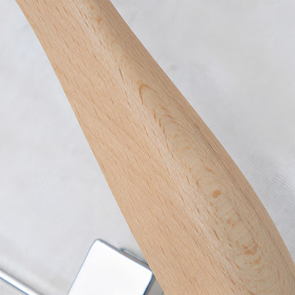 Natural Beech Wood Hangers with Clips for Boutique Clothing Display