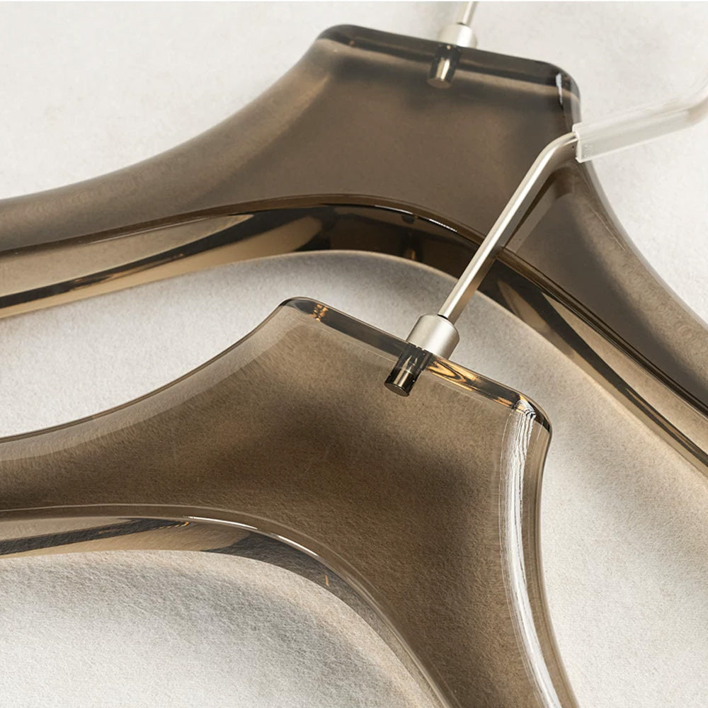 Custom Smoke Black Acrylic Clothes Hangers Wholesale with Logo