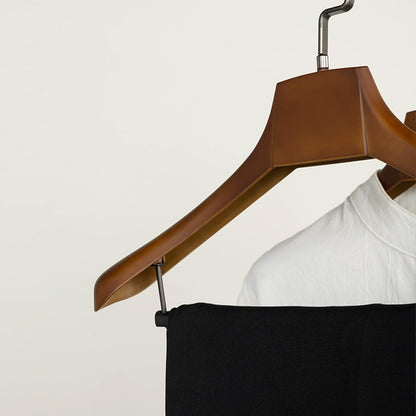 Wholesale Wide Shoulder Plastic Suit Hangers with Flocked Bar & Custom Logo