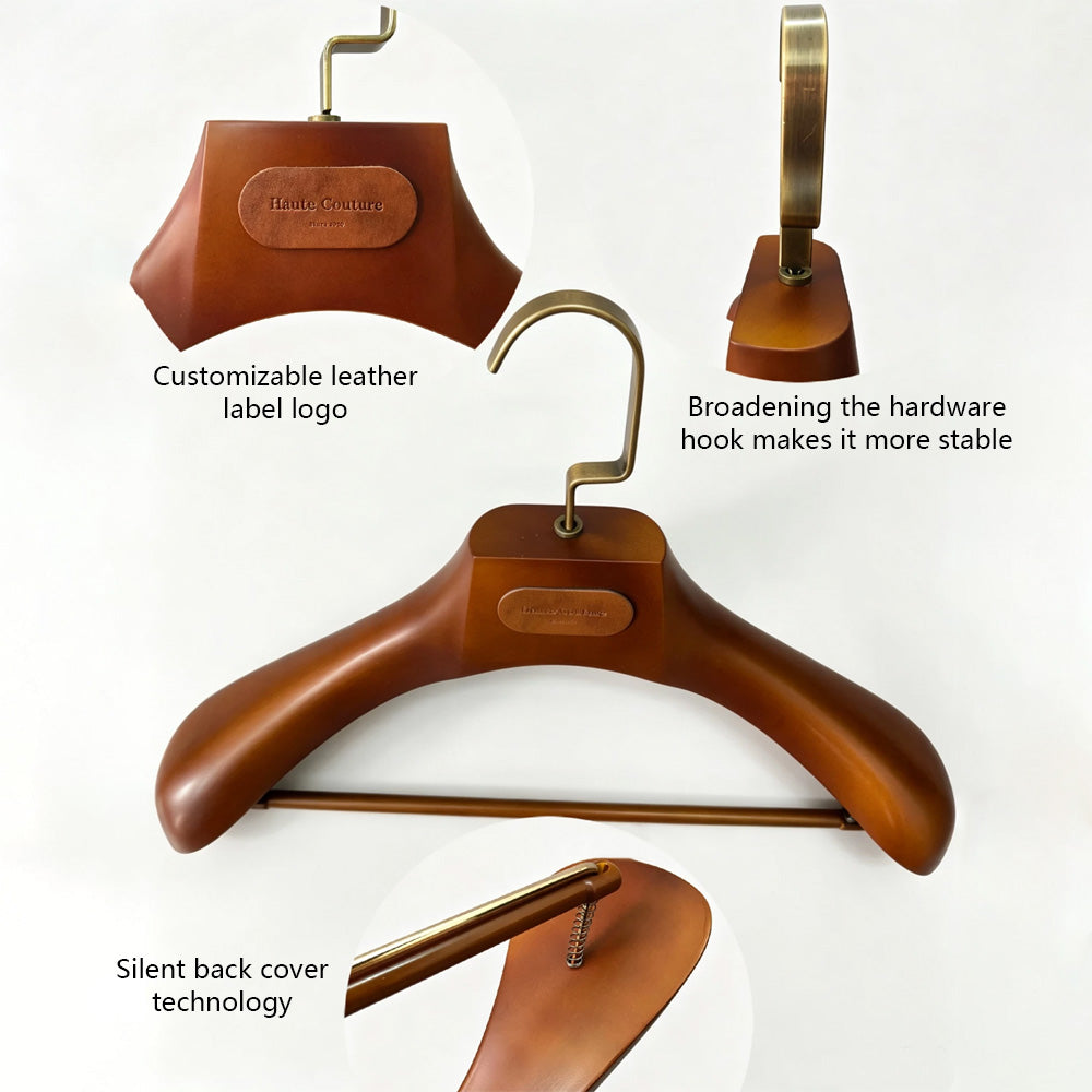 Wholesale Wide Shoulder Plastic Suit Hangers with Trouser Bar | Custom Logo