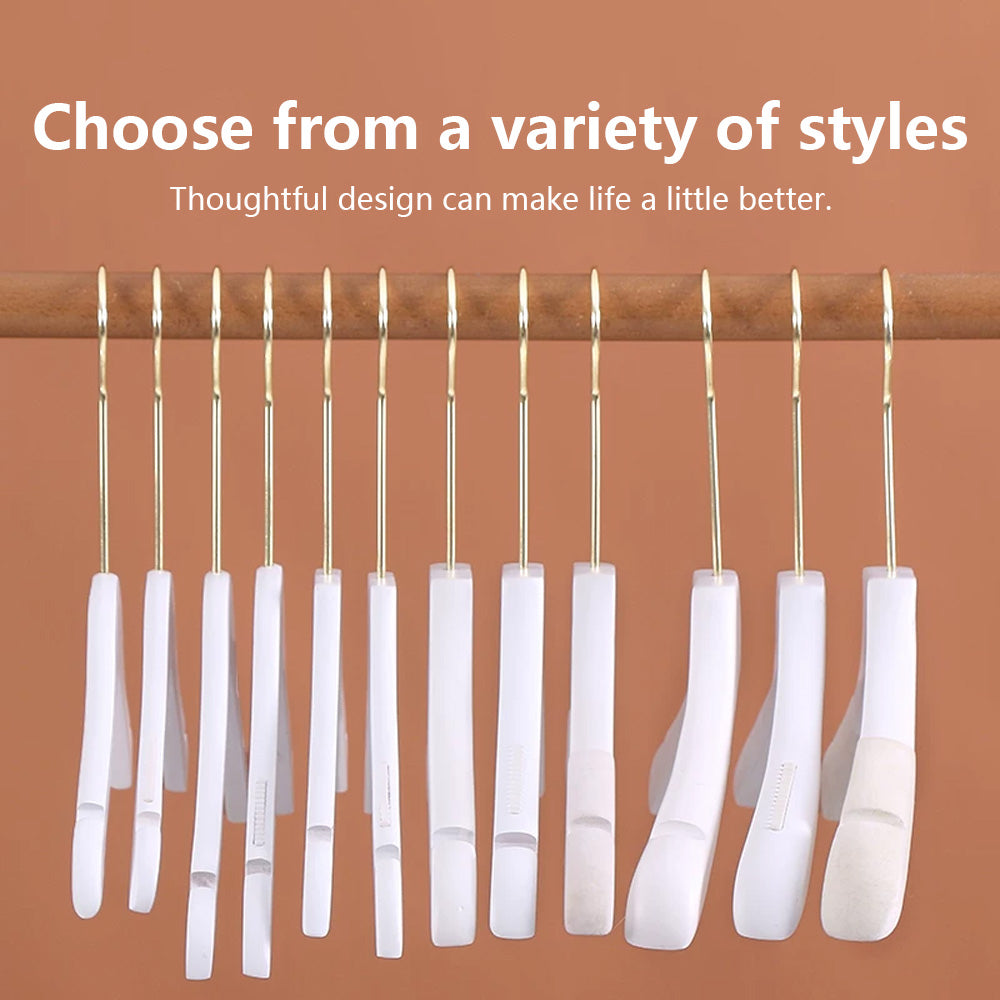 Premium Velvet Wooden Hangers for Women - Non-Slip White Hanger Set Custom Logo