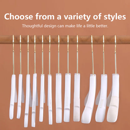 Premium Velvet Wooden Hangers for Women - Non-Slip White Hanger Set Custom Logo