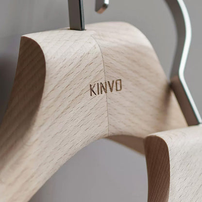 Solid European Beech Wood Hangers for Suits, Coats, Pants & Skirts