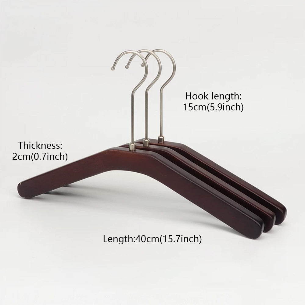 Solid Wood Clothes Hangers Wholesale – Black Walnut Color | MOQ 50
