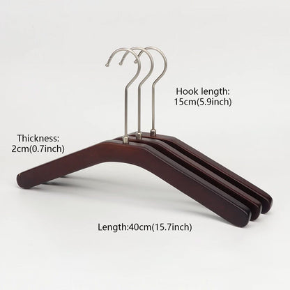 Solid Wood Clothes Hangers Wholesale – Black Walnut Color | MOQ 50