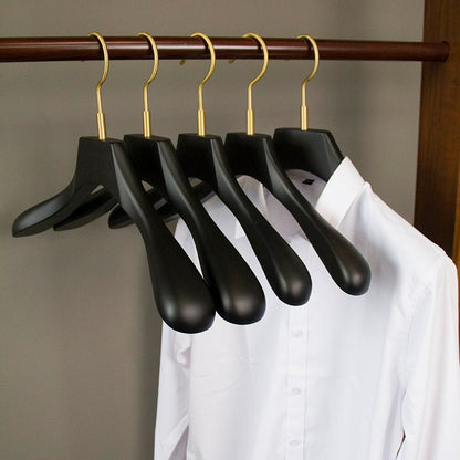 Black Beech Wood Solid Wood Hangers for Hotel, Closet & Boutique Displays for Adults
