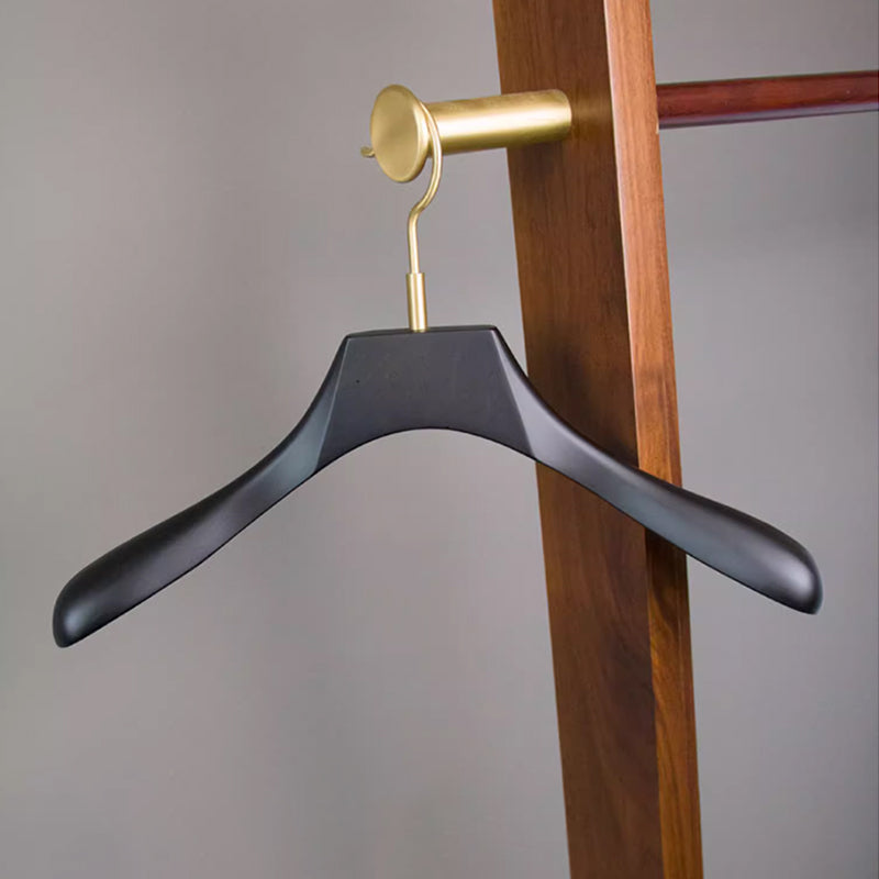 Black Beech Wood Solid Wood Hangers for Hotel, Closet & Boutique Displays for Adults