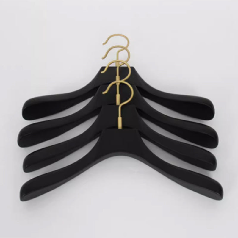 Black Beech Wood Solid Wood Hangers for Hotel, Closet & Boutique Displays for Adults