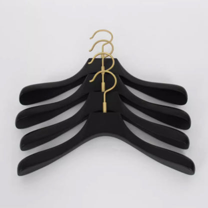 Black Beech Wood Solid Wood Hangers for Hotel, Closet & Boutique Displays for Adults