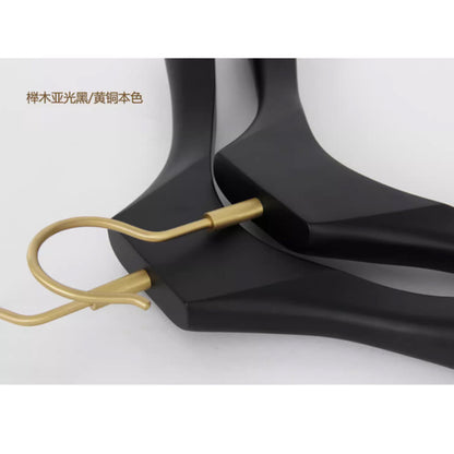 Black Beech Wood Solid Wood Hangers for Hotel, Closet & Boutique Displays for Adults