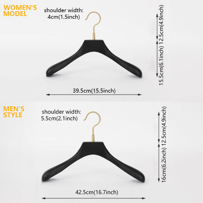 Black Beech Wood Solid Wood Hangers for Hotel, Closet & Boutique Displays for Adults