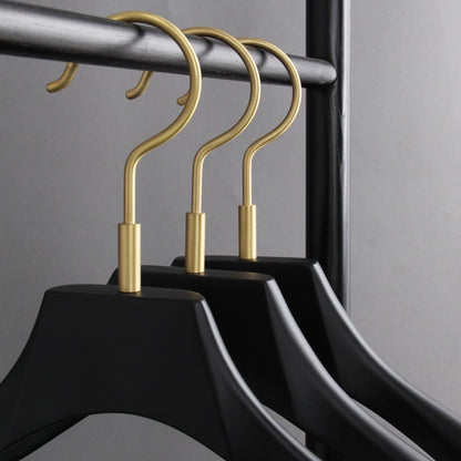 Black Beech Wood Solid Wood Hangers for Hotel, Closet & Boutique Displays for Adults