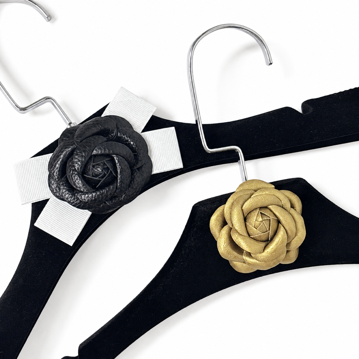 Camellia Velvet Non-Slip Hangers & Adjustable Pant Hangers for Boutique Clothing Display