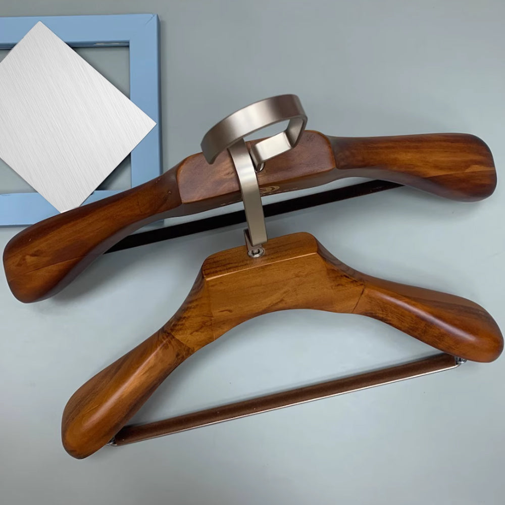 Premium Lotus Wood Hangers - Wide Shoulders, Non-Slip, Custom Logo, Men & Women’s Suits