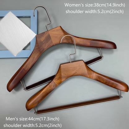 Premium Lotus Wood Hangers - Wide Shoulders, Non-Slip, Custom Logo, Men & Women’s Suits