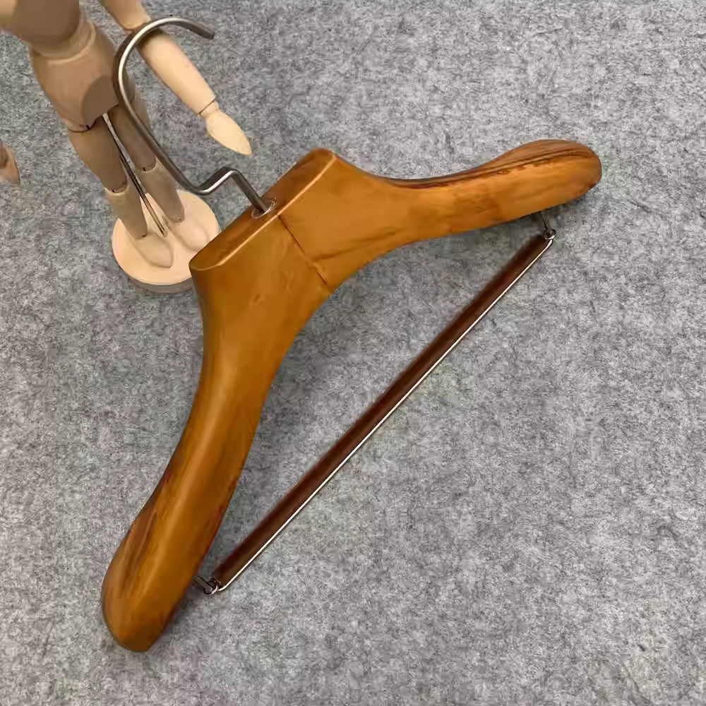 Premium Lotus Wood Hangers - Wide Shoulders, Non-Slip, Custom Logo, Men & Women’s Suits