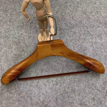 Premium Lotus Wood Hangers - Wide Shoulders, Non-Slip, Custom Logo, Men & Women’s Suits