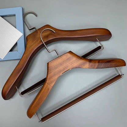 Premium Lotus Wood Hangers - Wide Shoulders, Non-Slip, Custom Logo, Men & Women’s Suits