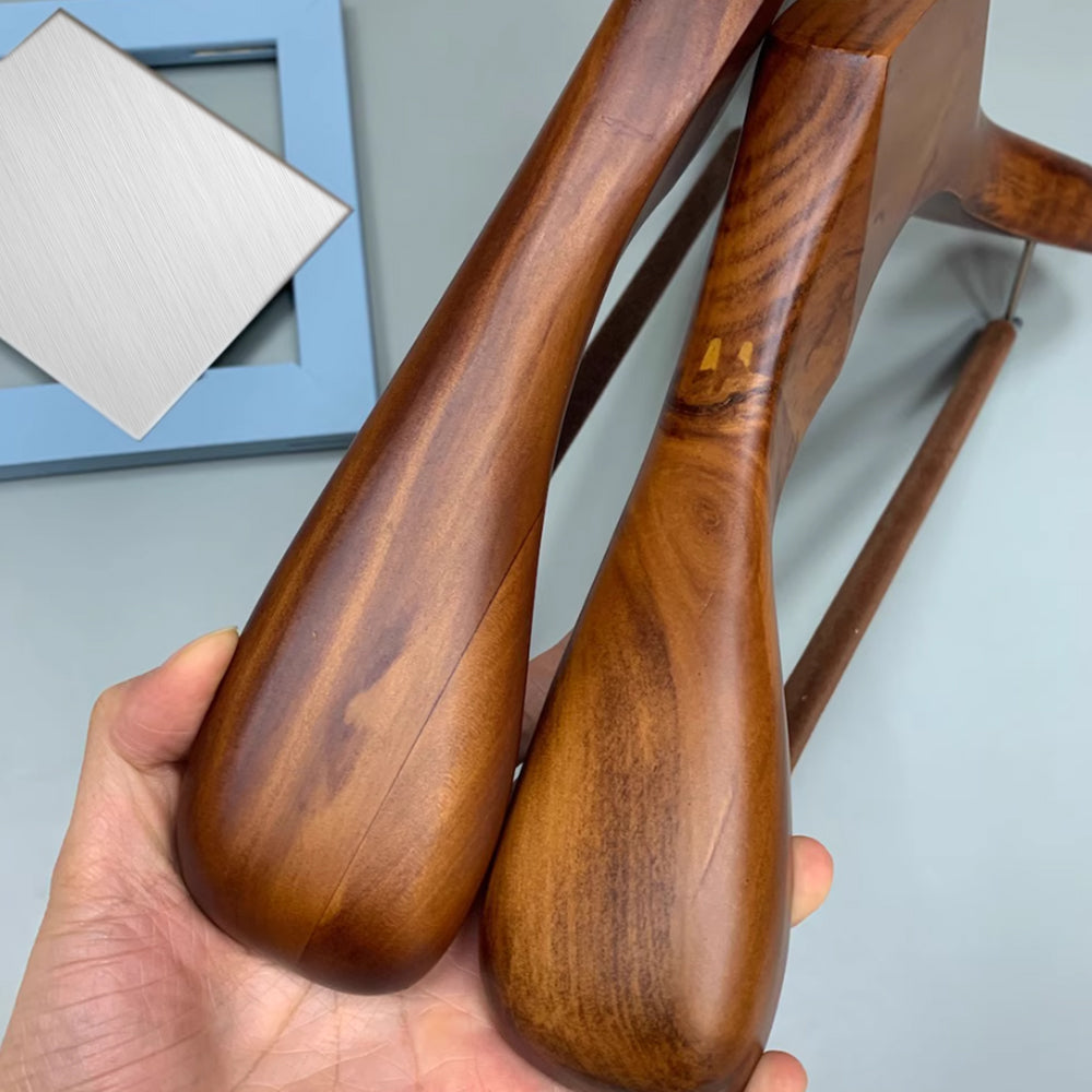 Premium Lotus Wood Hangers - Wide Shoulders, Non-Slip, Custom Logo, Men & Women’s Suits