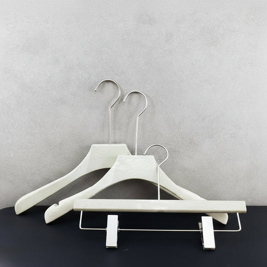 Premium Resin Hangers Set with Velvet Shoulders Non-Slip Suit & Pant Hangers
