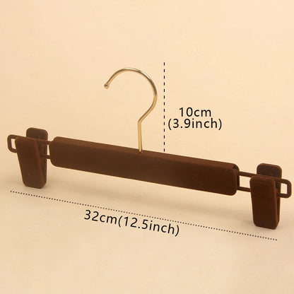 Premium Velvet Hangers Heavy Duty Wide Shoulder Wedding Dress Brown Gold Hook Customizable