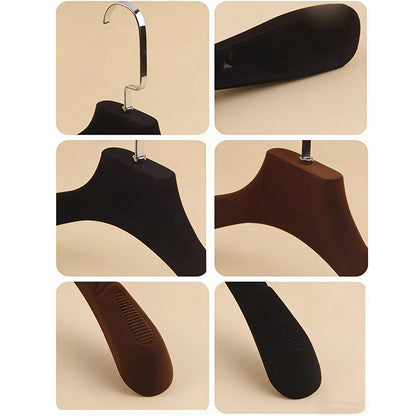 Premium Velvet Hangers Heavy Duty Wide Shoulder Wedding Dress Brown Gold Hook Customizable