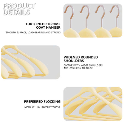 Premium Wide Shoulder Velvet Hangers - Non-Slip Heavy Duty Suit & Coat Rack