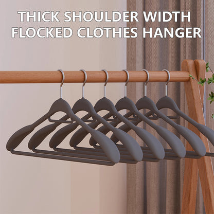 Premium Wide Shoulder Velvet Hangers - Non-Slip Heavy Duty Suit & Coat Rack
