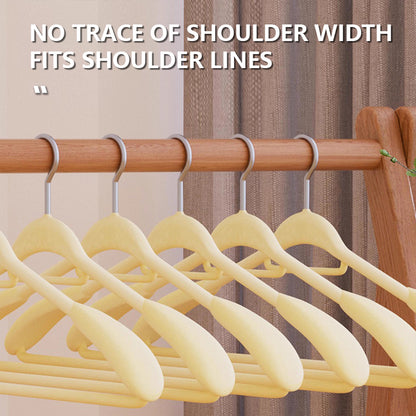 Premium Wide Shoulder Velvet Hangers - Non-Slip Heavy Duty Suit & Coat Rack