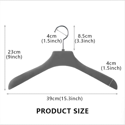 Premium Wide Shoulder Velvet Hangers for Suits Coats Down Jackets Non-Slip Boutique
