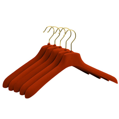 Premium Wide Shoulder Velvet Hangers for Suits Coats Down Jackets Non-Slip Boutique