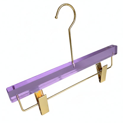 Purple Acrylic Clothes Hanger - Premium Long Hook for Dresses, Skirts & Pants Display