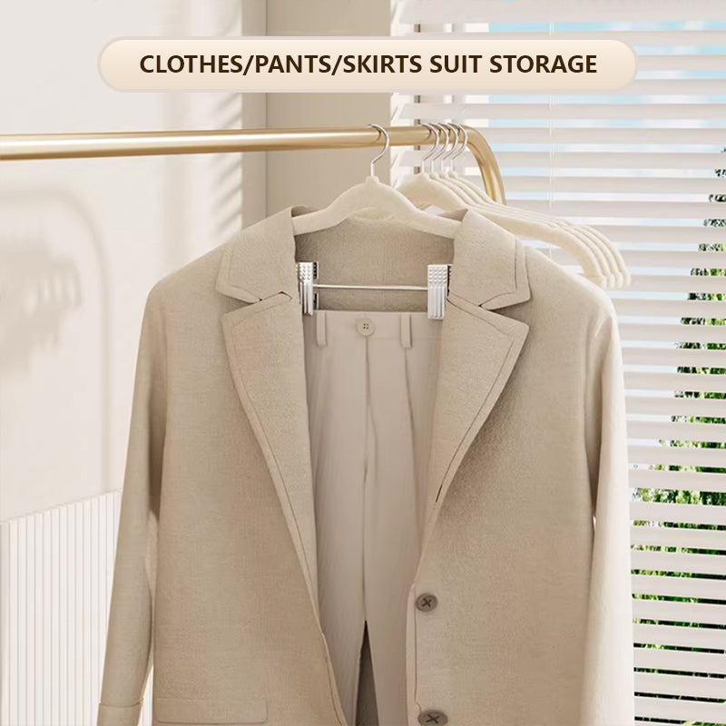 Space-Saving Velvet Hangers with Clips - Ultra Thin Non-Slip Hangers for Delicate Wear