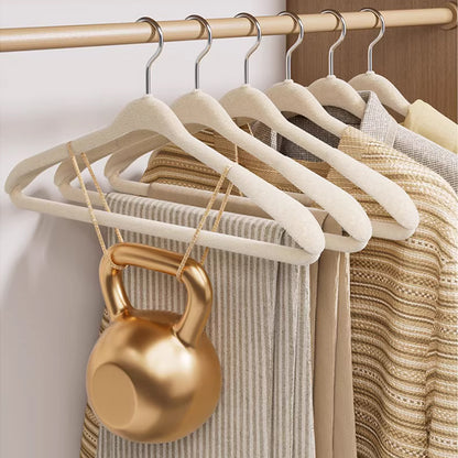 Wide Shoulder Velvet Hangers Non-Slip Heavy Duty Flocked Coat Hangers Space Saving
